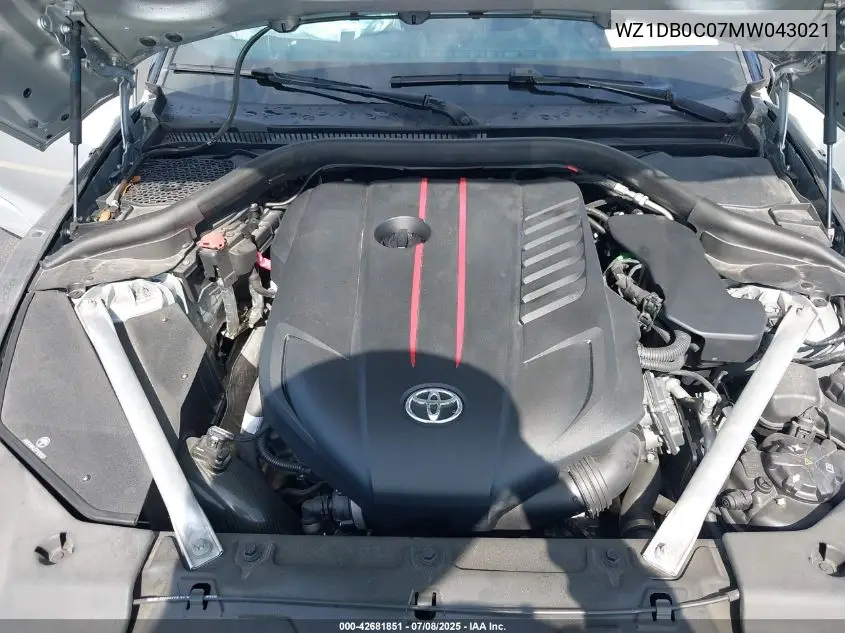2021 Toyota Gr Supra 3.0 Premium VIN: WZ1DB0C07MW043021 Lot: 42681851