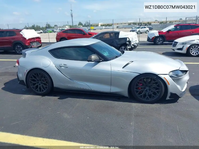 2021 Toyota Gr Supra 3.0 Premium VIN: WZ1DB0C07MW043021 Lot: 42681851