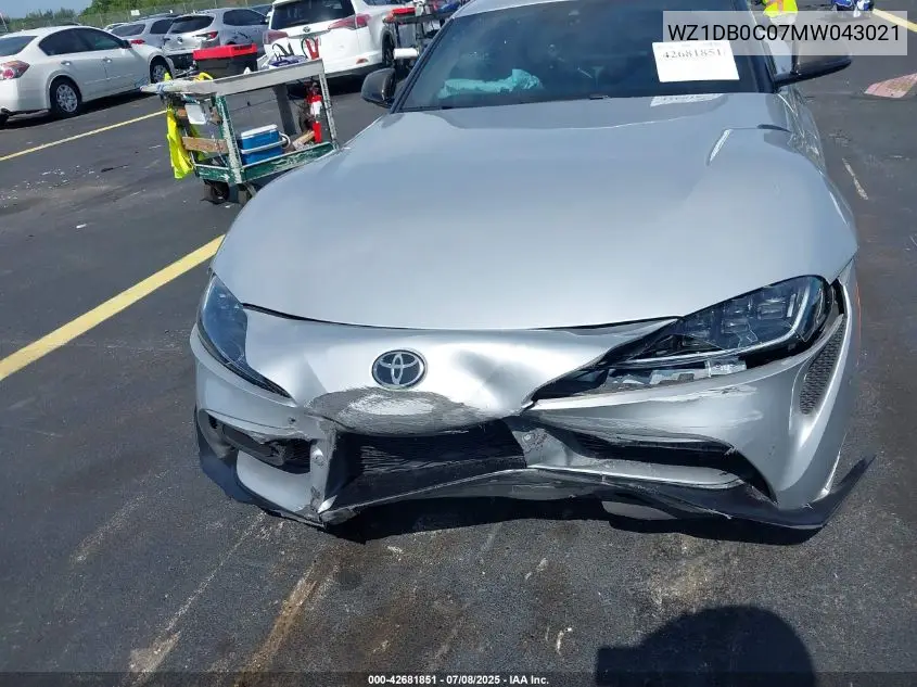 2021 Toyota Gr Supra 3.0 Premium VIN: WZ1DB0C07MW043021 Lot: 42681851