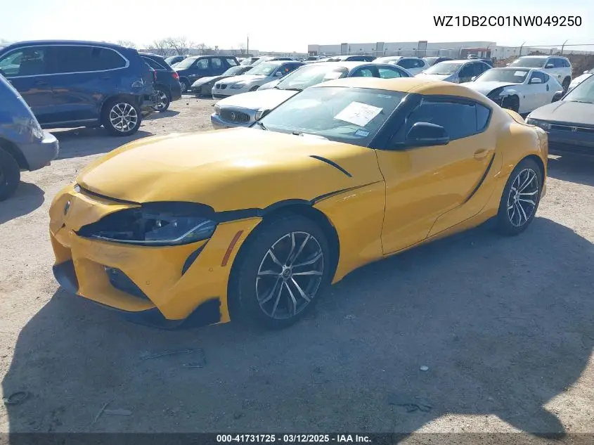 2022 Toyota Gr Supra 2.0 VIN: WZ1DB2C01NW049250 Lot: 41731725