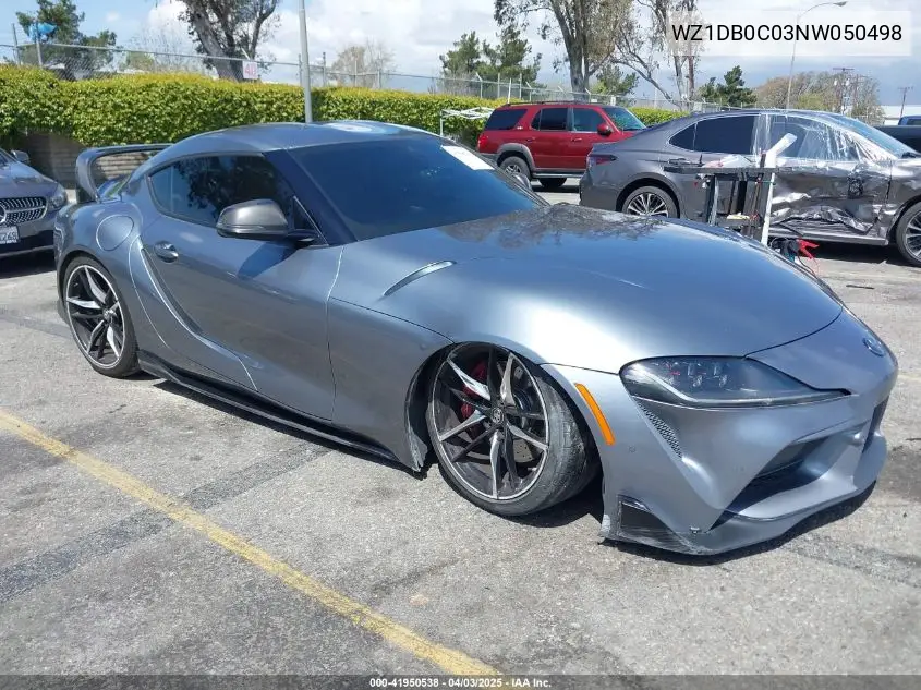 2022 Toyota Gr Supra 3.0 Premium VIN: WZ1DB0C03NW050498 Lot: 41950538