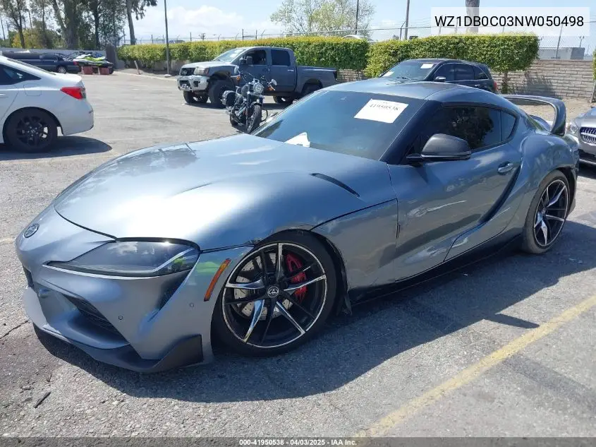 2022 Toyota Gr Supra 3.0 Premium VIN: WZ1DB0C03NW050498 Lot: 41950538