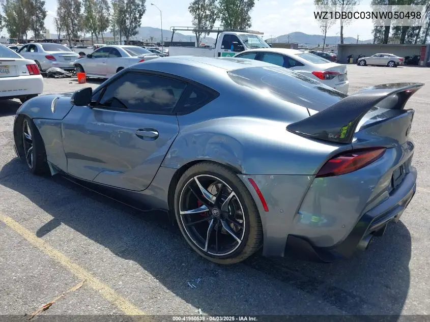 2022 Toyota Gr Supra 3.0 Premium VIN: WZ1DB0C03NW050498 Lot: 41950538