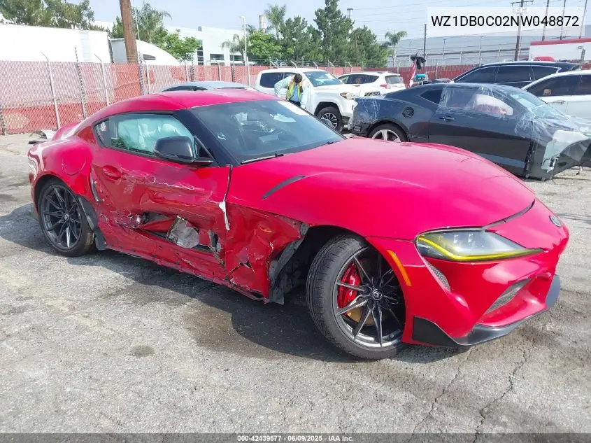 2022 Toyota Gr Supra 3.0 Premium VIN: WZ1DB0C02NW048872 Lot: 42439577