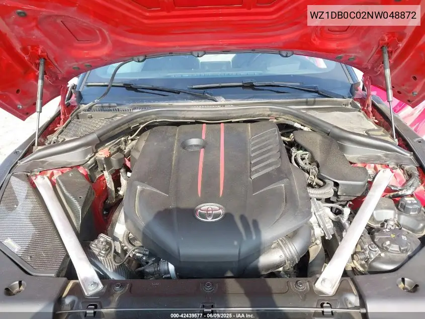 2022 Toyota Gr Supra 3.0 Premium VIN: WZ1DB0C02NW048872 Lot: 42439577