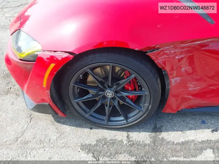 2022 Toyota Gr Supra 3.0 Premium VIN: WZ1DB0C02NW048872 Lot: 42439577