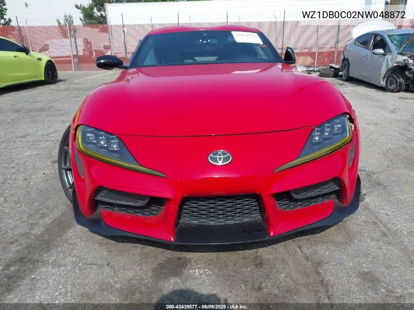 2022 Toyota Gr Supra 3.0 Premium VIN: WZ1DB0C02NW048872 Lot: 42439577