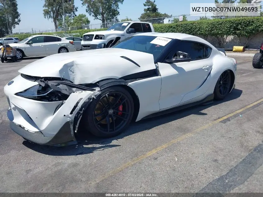 2022 Toyota Gr Supra A91 Edition VIN: WZ1DB0C07NW049693 Lot: 42614510