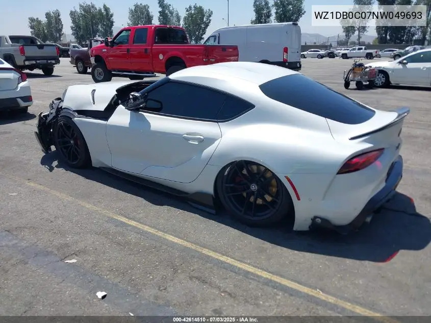 2022 Toyota Gr Supra A91 Edition VIN: WZ1DB0C07NW049693 Lot: 42614510