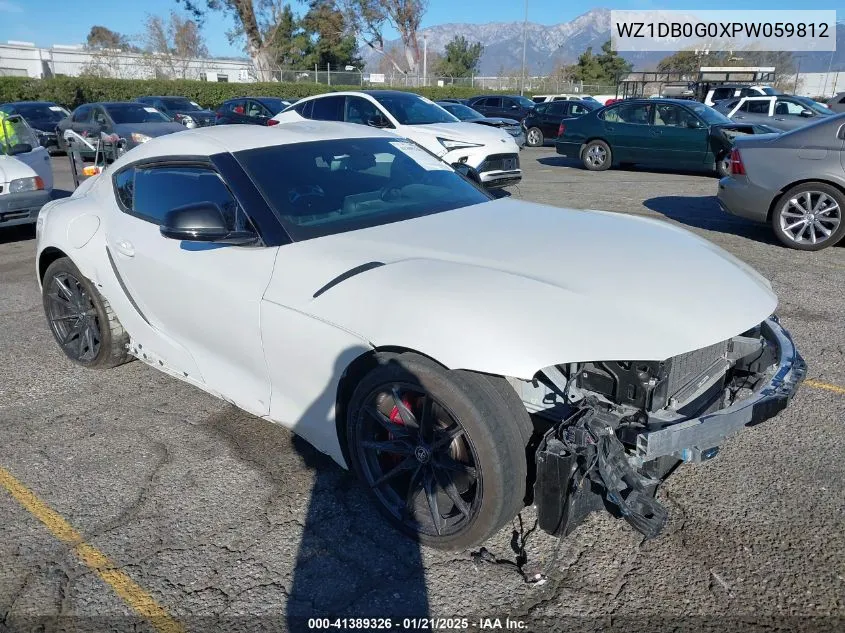 2023 Toyota Gr Supra 3.0 Premium VIN: WZ1DB0G0XPW059812 Lot: 41389326