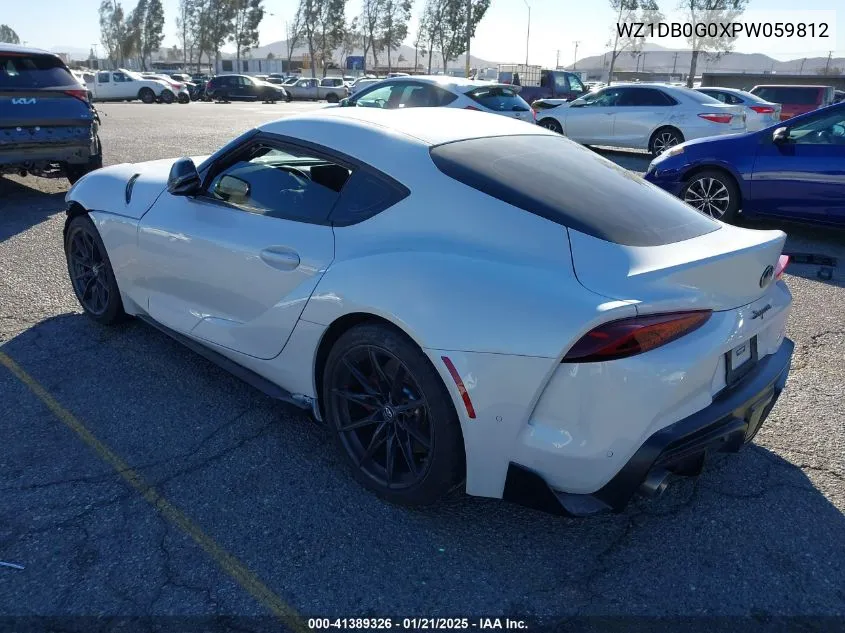 2023 Toyota Gr Supra 3.0 Premium VIN: WZ1DB0G0XPW059812 Lot: 41389326