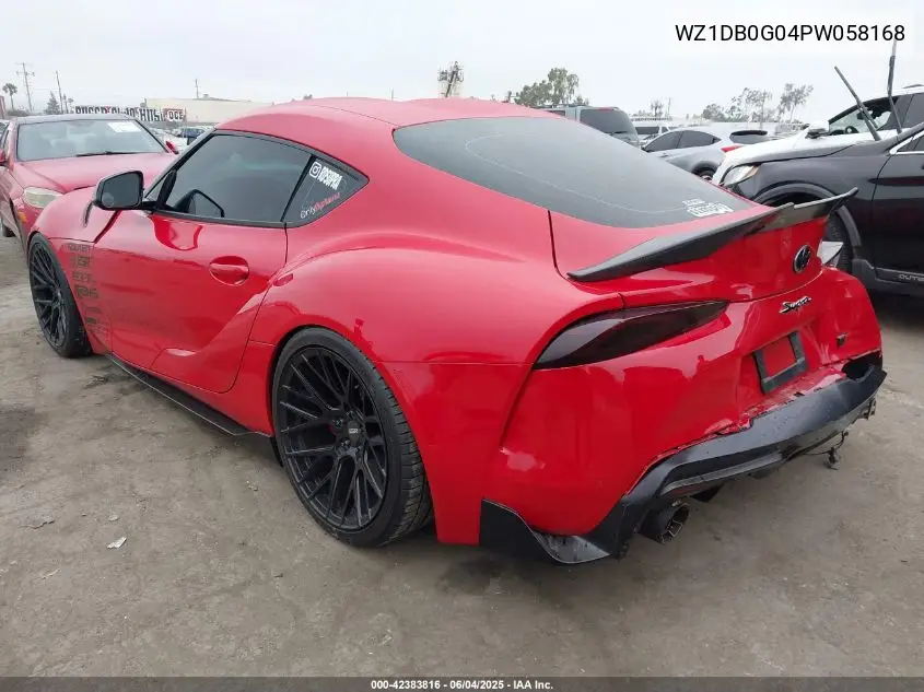 2023 Toyota Gr Supra 3.0 Premium VIN: WZ1DB0G04PW058168 Lot: 42383816
