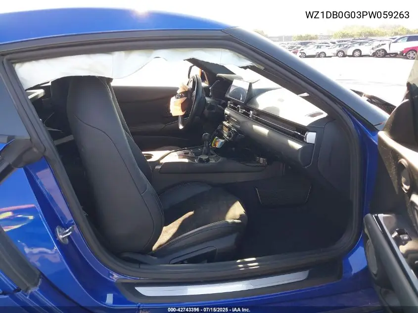 2023 Toyota Gr Supra 3.0 VIN: WZ1DB0G03PW059263 Lot: 42743396