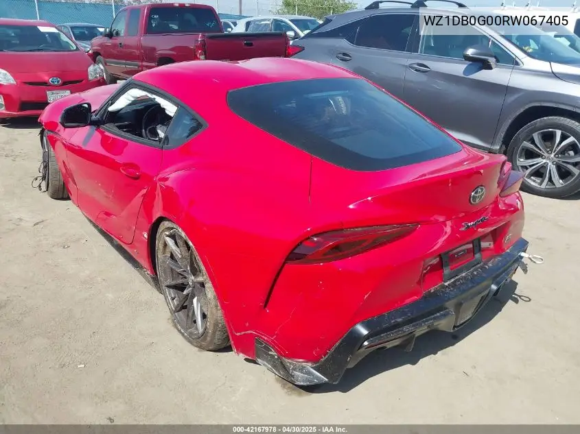 2024 Toyota Gr Supra 3.0 Premium VIN: WZ1DB0G00RW067405 Lot: 42167978