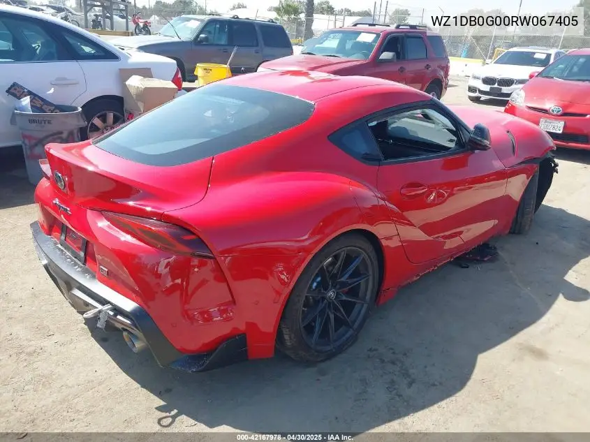 2024 Toyota Gr Supra 3.0 Premium VIN: WZ1DB0G00RW067405 Lot: 42167978