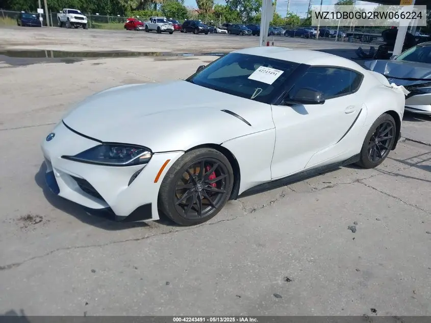 2024 Toyota Gr Supra 3.0 VIN: WZ1DB0G02RW066224 Lot: 42243491