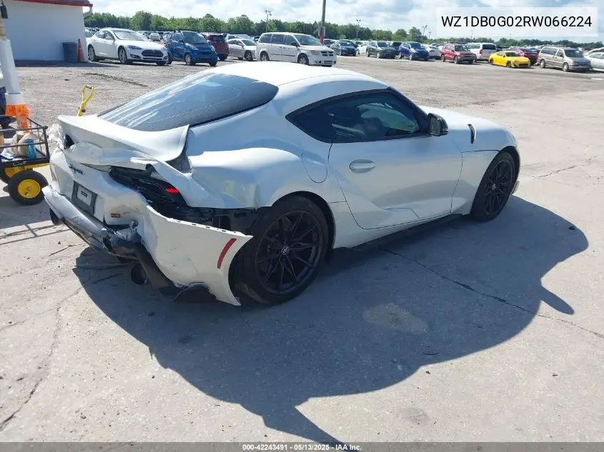 2024 Toyota Gr Supra 3.0 VIN: WZ1DB0G02RW066224 Lot: 42243491
