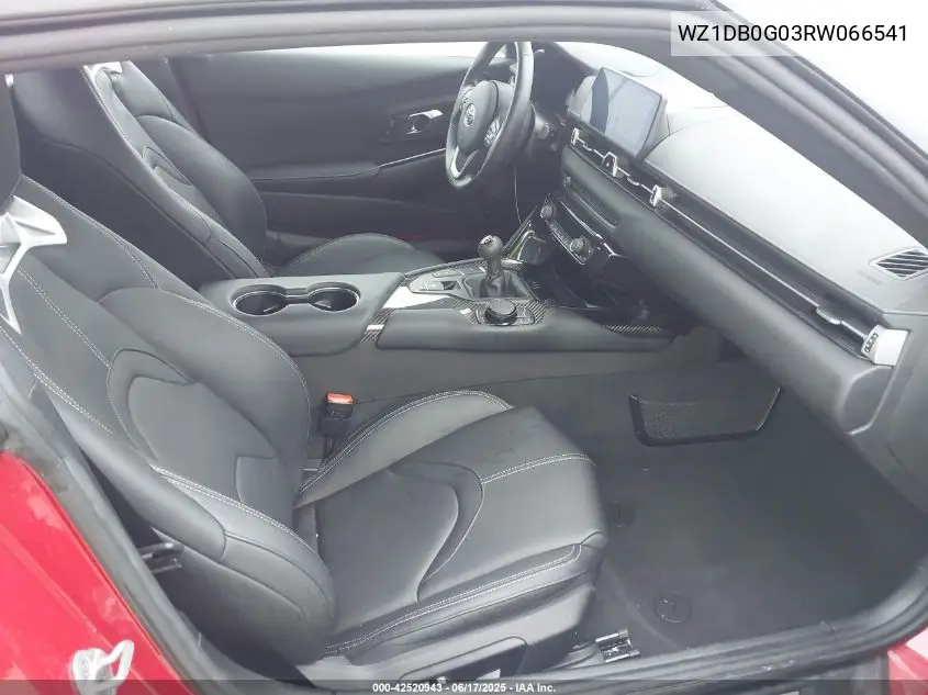 2024 Toyota Gr Supra 3.0 Premium VIN: WZ1DB0G03RW066541 Lot: 42520943