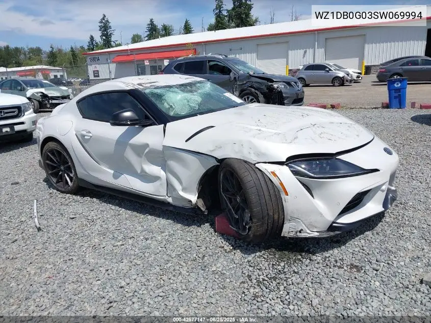 2025 Toyota Gr Supra 3.0 Premium VIN: WZ1DB0G03SW069994 Lot: 42577147