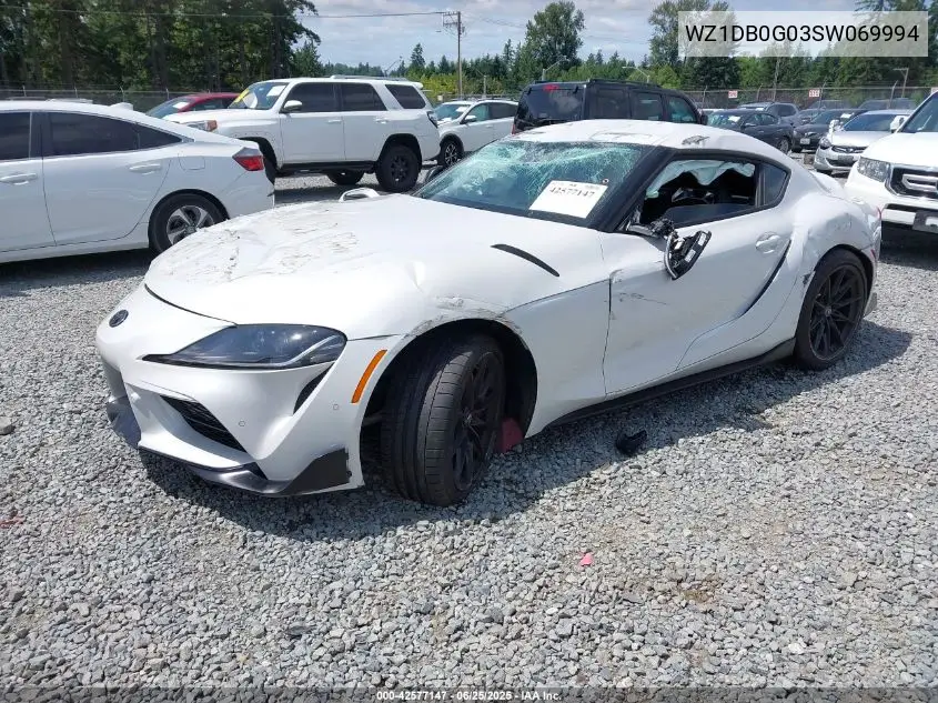 2025 Toyota Gr Supra 3.0 Premium VIN: WZ1DB0G03SW069994 Lot: 42577147