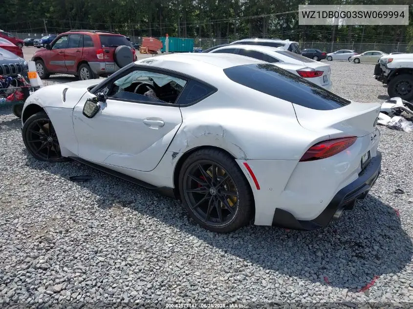 2025 Toyota Gr Supra 3.0 Premium VIN: WZ1DB0G03SW069994 Lot: 42577147