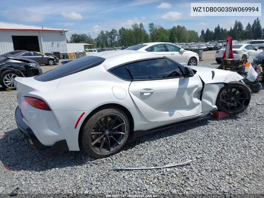 2025 Toyota Gr Supra 3.0 Premium VIN: WZ1DB0G03SW069994 Lot: 42577147