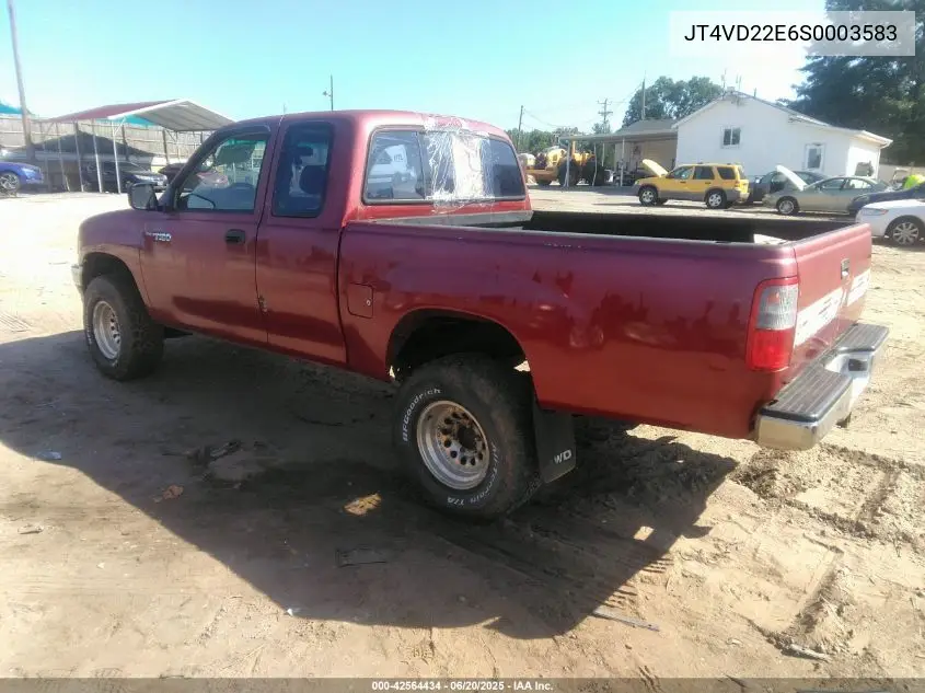 1995 Toyota T100 Xtracab Dx VIN: JT4VD22E6S0003583 Lot: 42564434