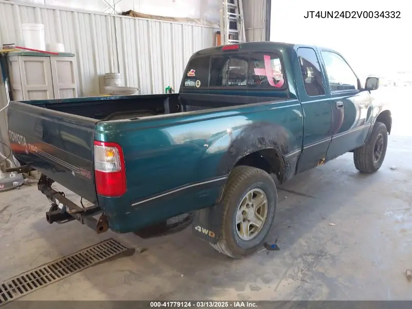 1997 Toyota T100 Sr5 V6 VIN: JT4UN24D2V0034332 Lot: 41779124