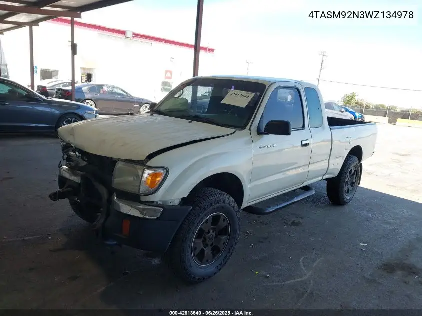 1998 Toyota Tacoma Prerunner VIN: 4TASM92N3WZ134978 Lot: 42613640