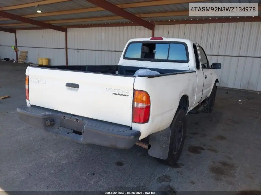 1998 Toyota Tacoma Prerunner VIN: 4TASM92N3WZ134978 Lot: 42613640
