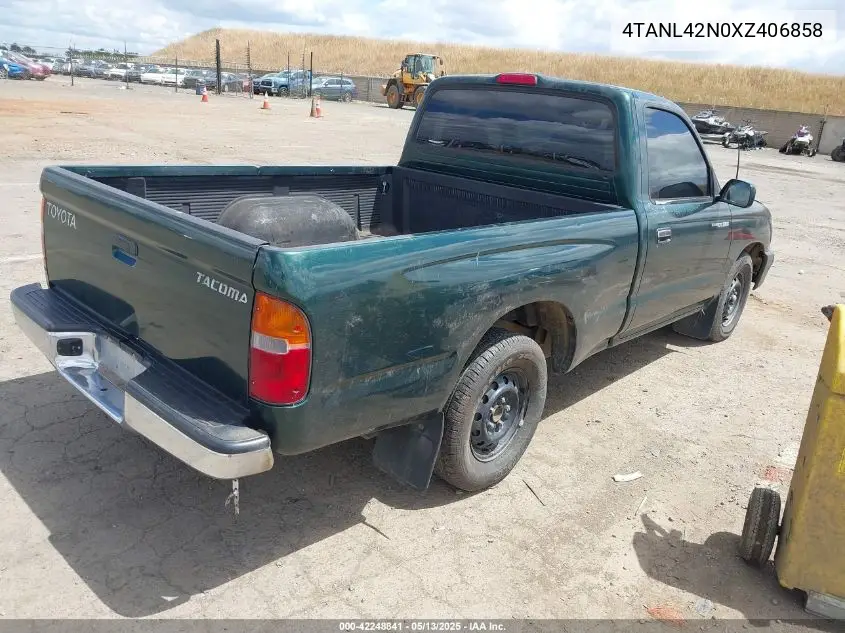 1999 Toyota Tacoma VIN: 4TANL42N0XZ406858 Lot: 42248841