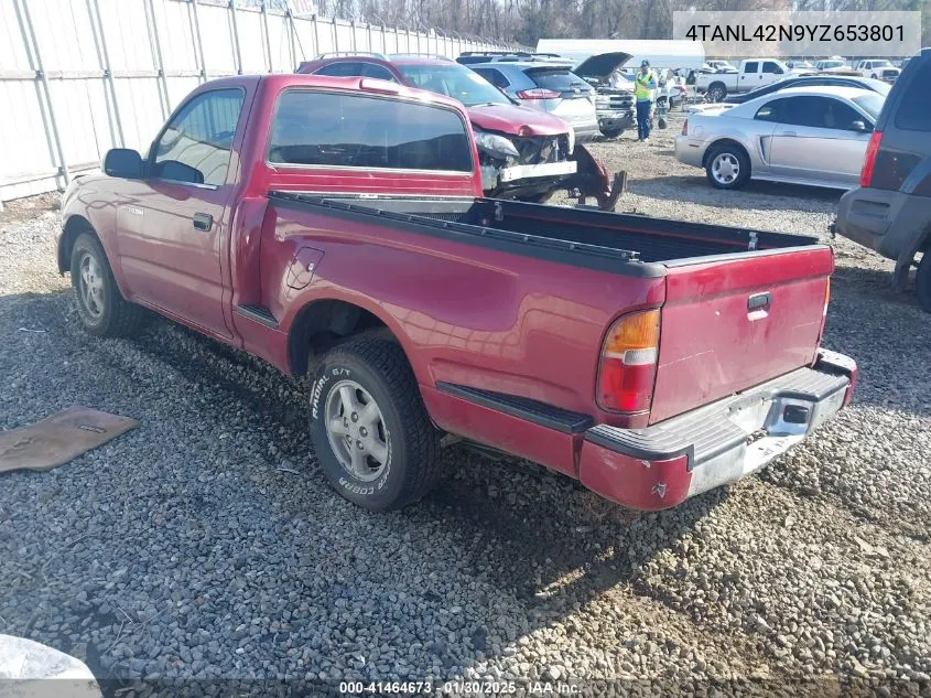 2000 Toyota Tacoma VIN: 4TANL42N9YZ653801 Lot: 41464673