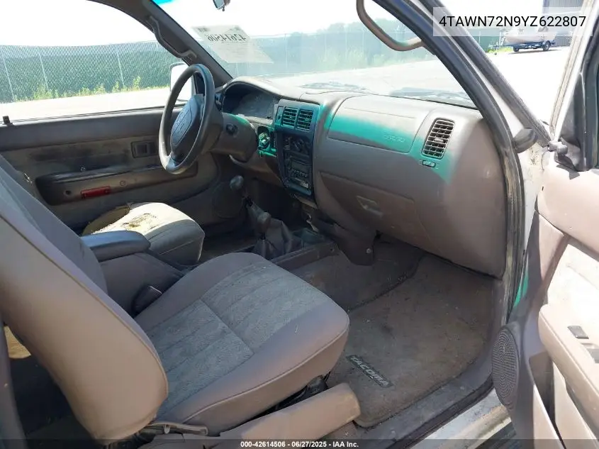 2000 Toyota Tacoma Base V6 VIN: 4TAWN72N9YZ622807 Lot: 42614506
