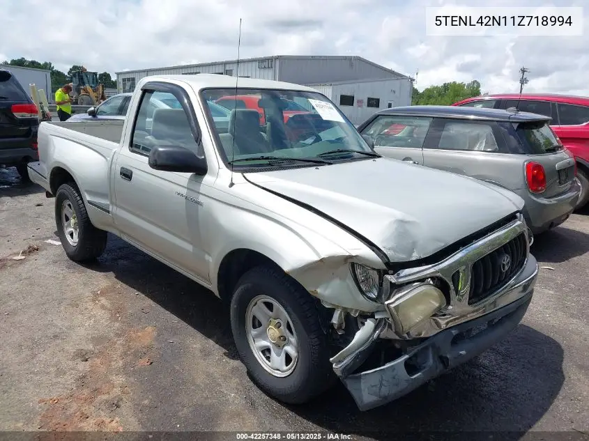 2001 Toyota Tacoma VIN: 5TENL42N11Z718994 Lot: 42257348