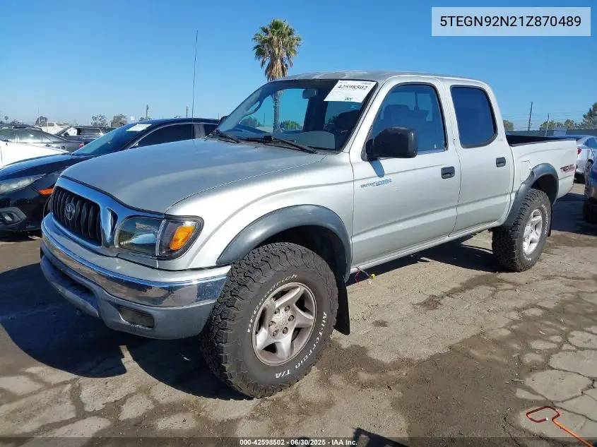 2001 Toyota Tacoma Prerunner V6 VIN: 5TEGN92N21Z870489 Lot: 42598502
