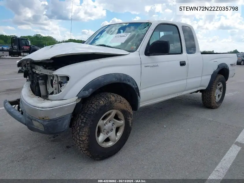 2002 Toyota Tacoma Base V6 VIN: 5TEWN72N22Z035798 Lot: 42236862