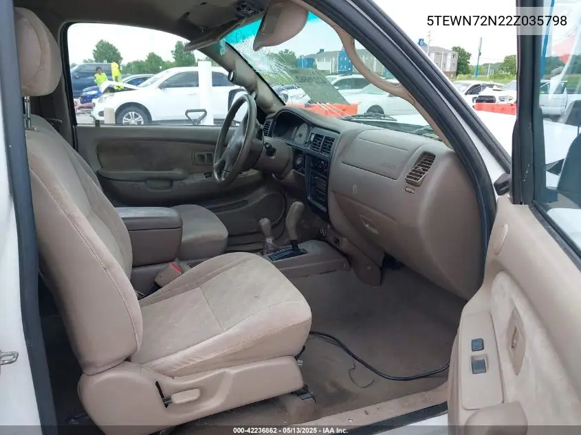 2002 Toyota Tacoma Base V6 VIN: 5TEWN72N22Z035798 Lot: 42236862