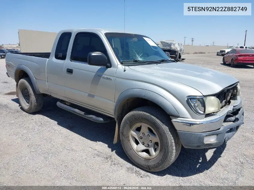 2002 Toyota Tacoma Prerunner V6 VIN: 5TESN92N22Z882749 Lot: 42540112