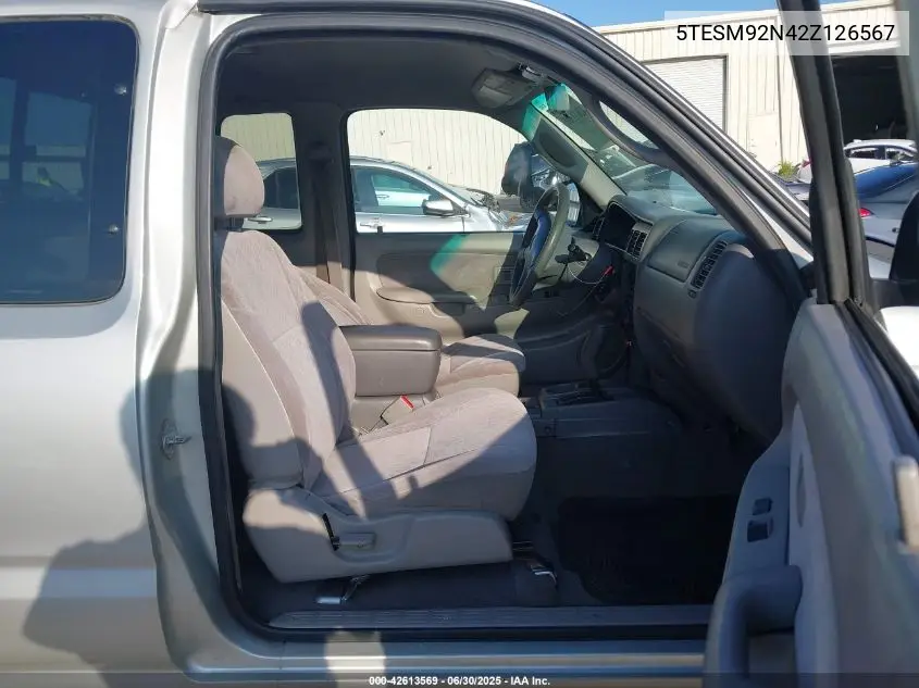 2002 Toyota Tacoma Prerunner VIN: 5TESM92N42Z126567 Lot: 42613569