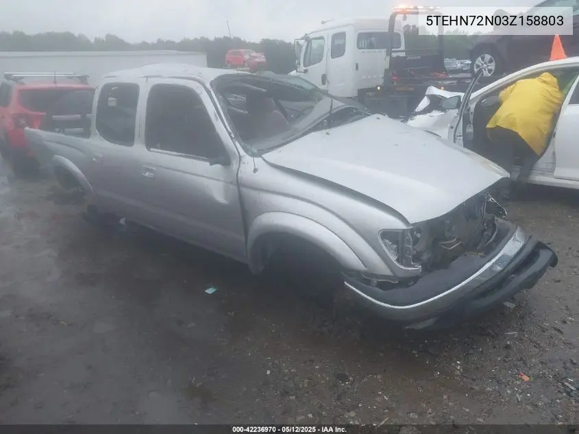 2003 Toyota Tacoma Base V6 VIN: 5TEHN72N03Z158803 Lot: 42236970