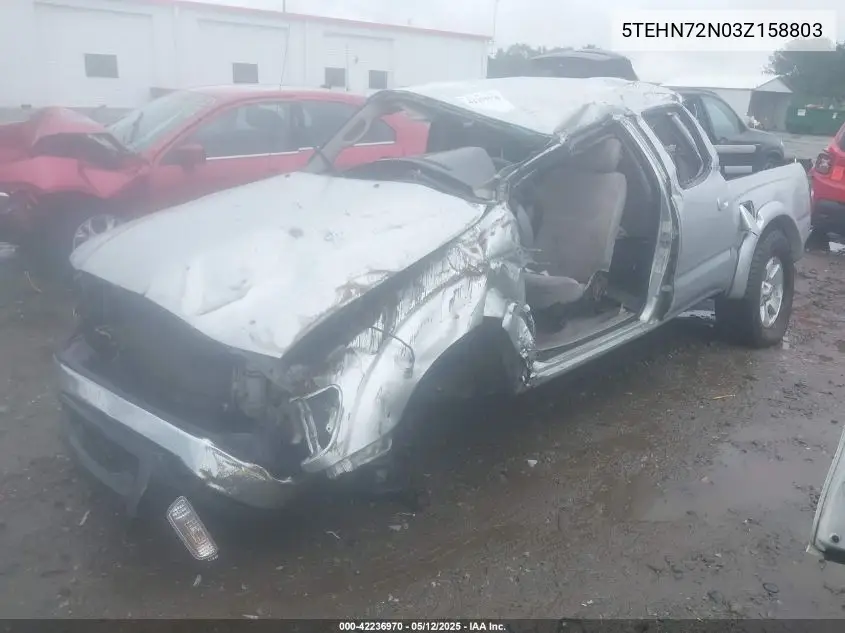 2003 Toyota Tacoma Base V6 VIN: 5TEHN72N03Z158803 Lot: 42236970