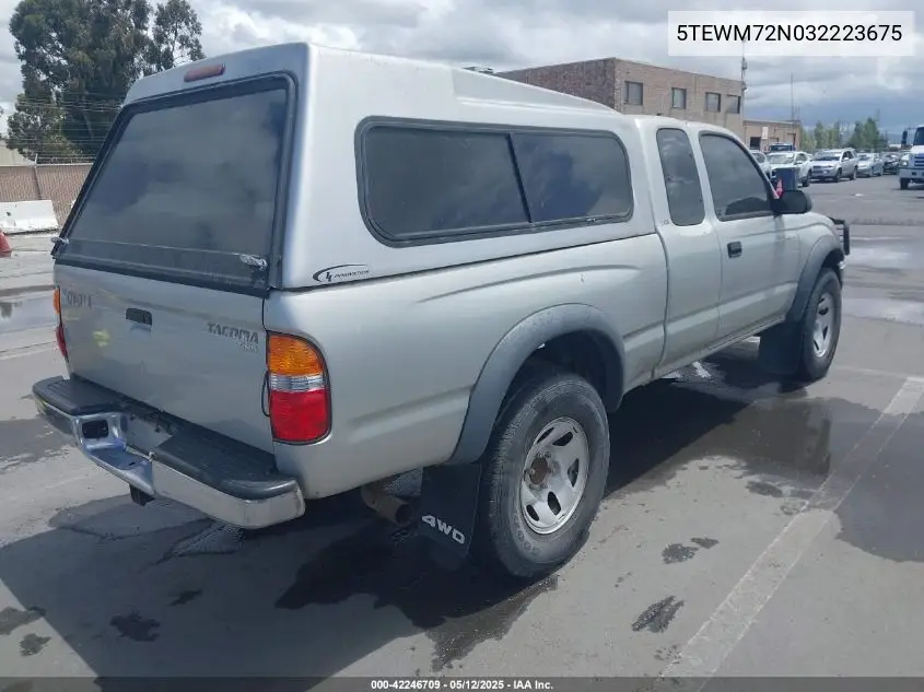 2003 Toyota Tacoma VIN: 5TEWM72N032223675 Lot: 42246709