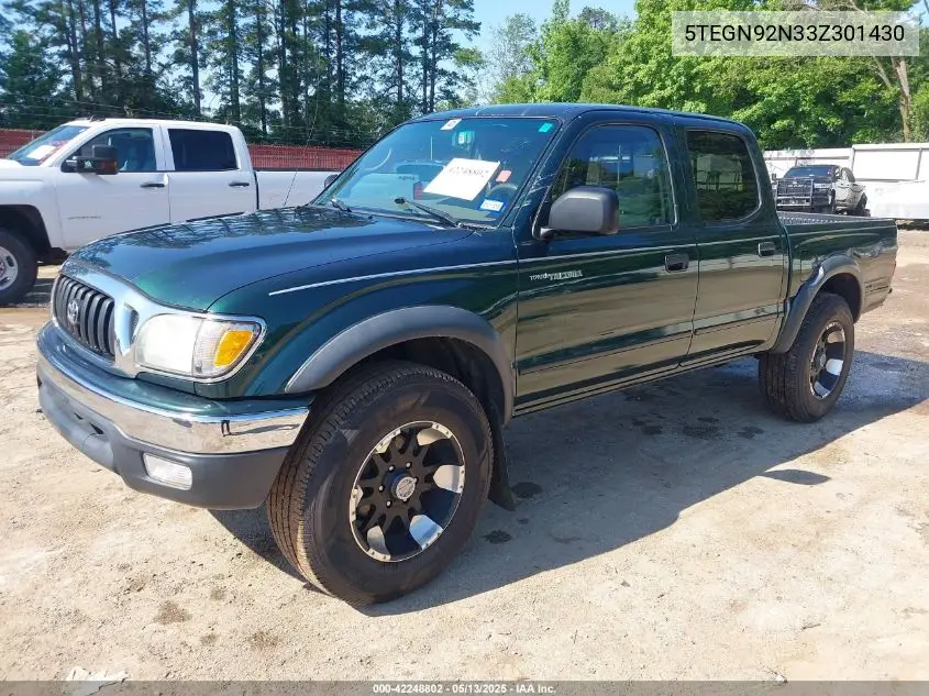 2003 Toyota Tacoma Prerunner V6 VIN: 5TEGN92N33Z301430 Lot: 42248802