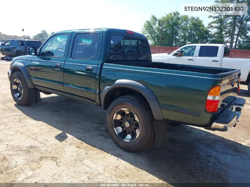 2003 Toyota Tacoma Prerunner V6 VIN: 5TEGN92N33Z301430 Lot: 42248802
