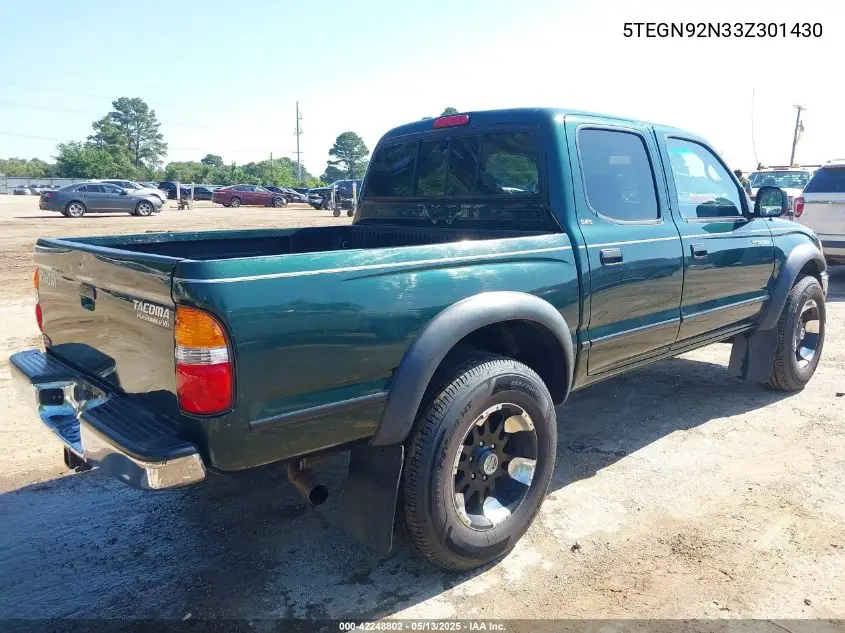 2003 Toyota Tacoma Prerunner V6 VIN: 5TEGN92N33Z301430 Lot: 42248802