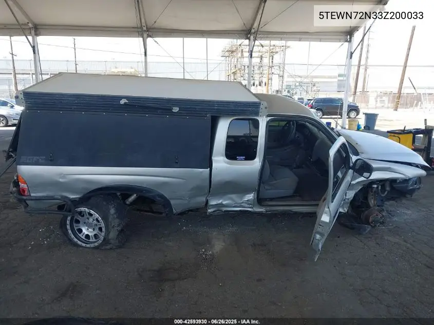 2003 Toyota Tacoma Base V6 VIN: 5TEWN72N33Z200033 Lot: 42593930