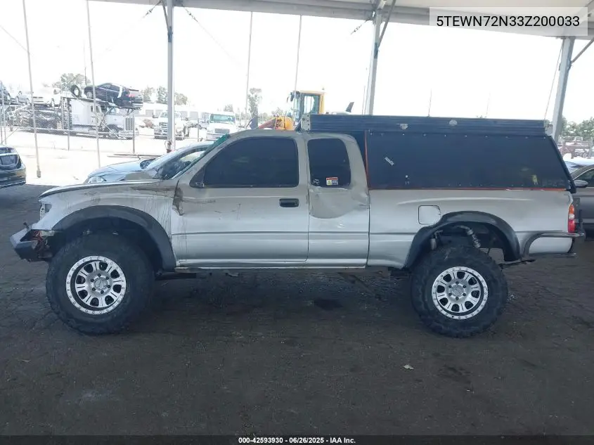 2003 Toyota Tacoma Base V6 VIN: 5TEWN72N33Z200033 Lot: 42593930