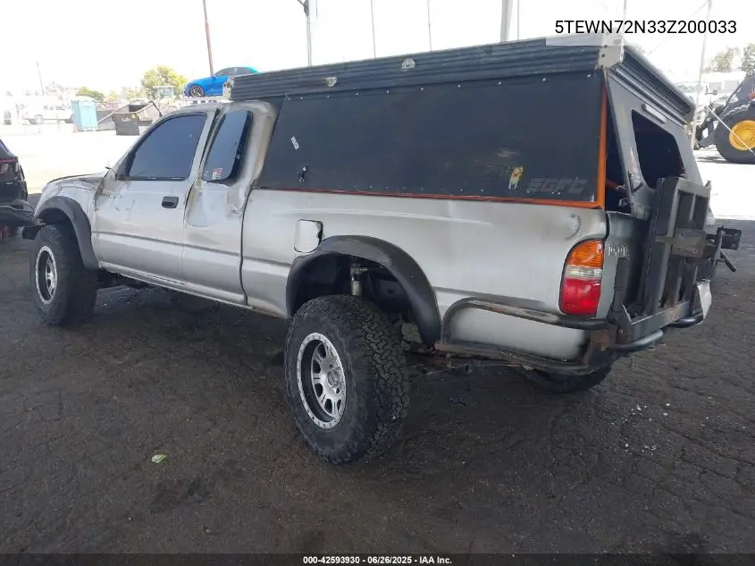 2003 Toyota Tacoma Base V6 VIN: 5TEWN72N33Z200033 Lot: 42593930