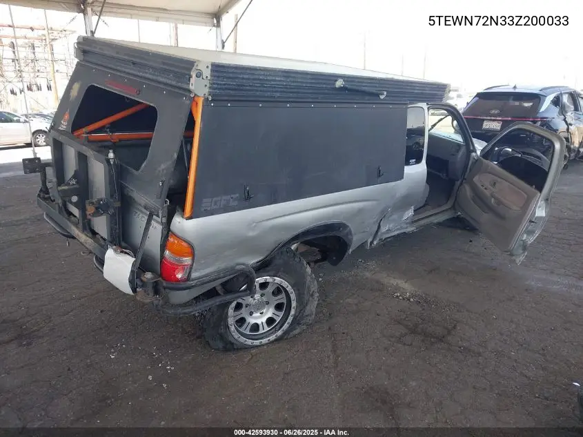 2003 Toyota Tacoma Base V6 VIN: 5TEWN72N33Z200033 Lot: 42593930