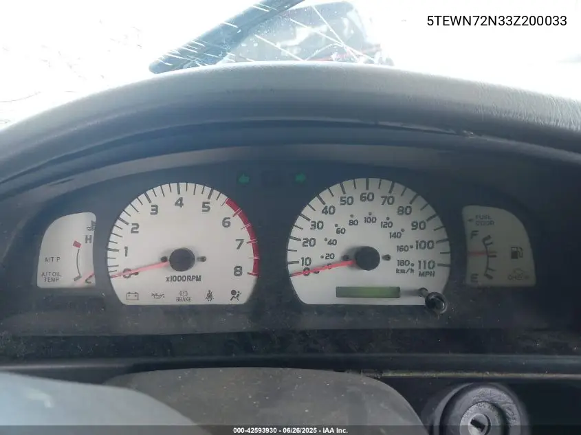 2003 Toyota Tacoma Base V6 VIN: 5TEWN72N33Z200033 Lot: 42593930
